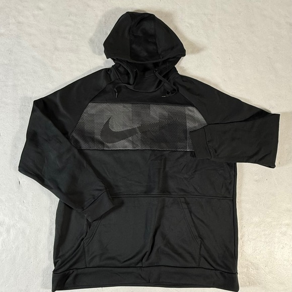Nike Dri-FIT Hoodie Men's XL Standard Fit Black Athletic Hoodie Sweatshirt - Picture 2 of 8